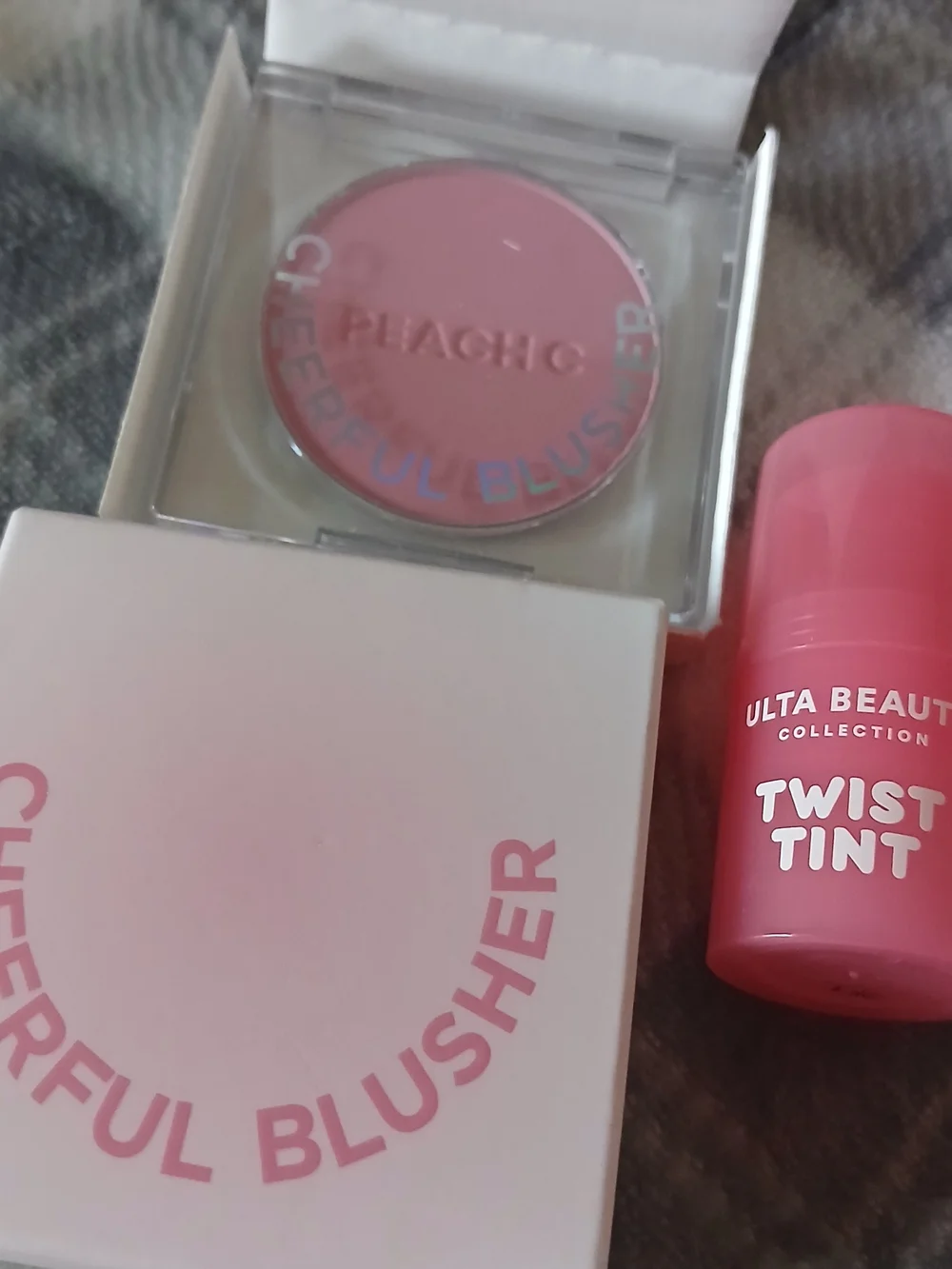Cheerful Blusher (PEACH-C) elf Lash'N Roll Mascara, Ulta Twist Lip & Cheek Tint